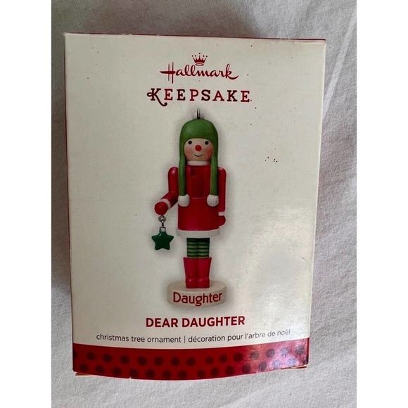 Ornament Hallmark Christmas‎ Dear Daughter Ornament 2013 Figural Girl Star New - Picture 3 of 8